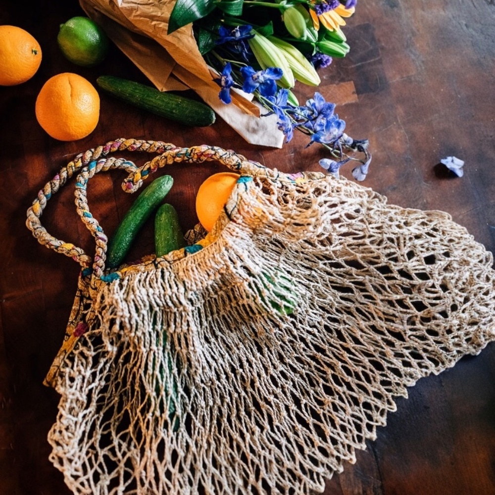Slouchy Net Bag Cotton and Jute